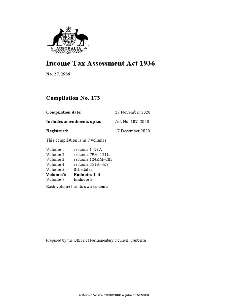 Understanding the Income Tax Assessment Act 1936: Key Insights and FAQs